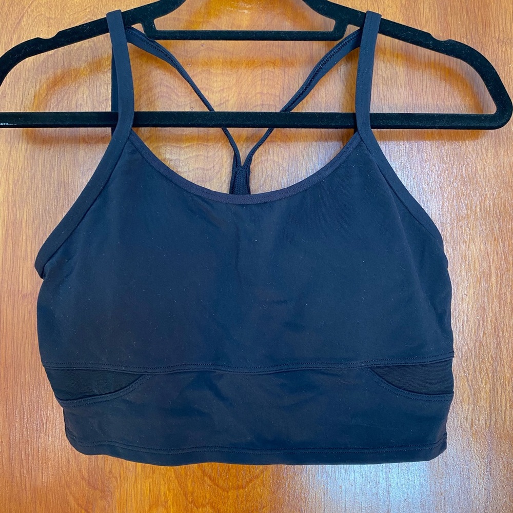 NWOT Athleta Strappy Black Sports Bra